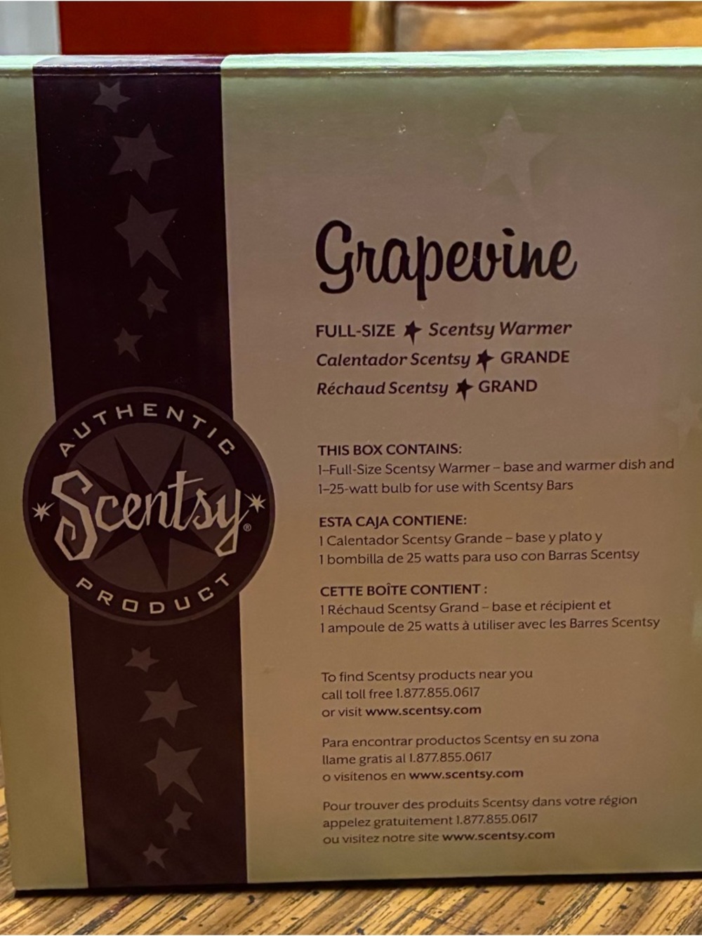 Retired Scentsy Grapevine Full-Size Warmer | with Original Box & Bulb - Picture 6 of 6